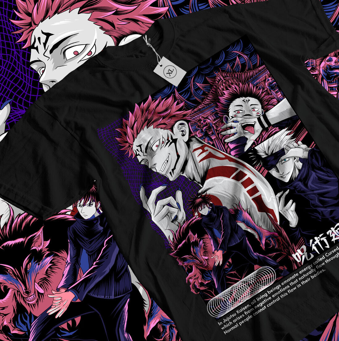 Jjk Anime Merchandise - Ryomen Sukuna T-Shirt JuBOOKS u Kaimmense