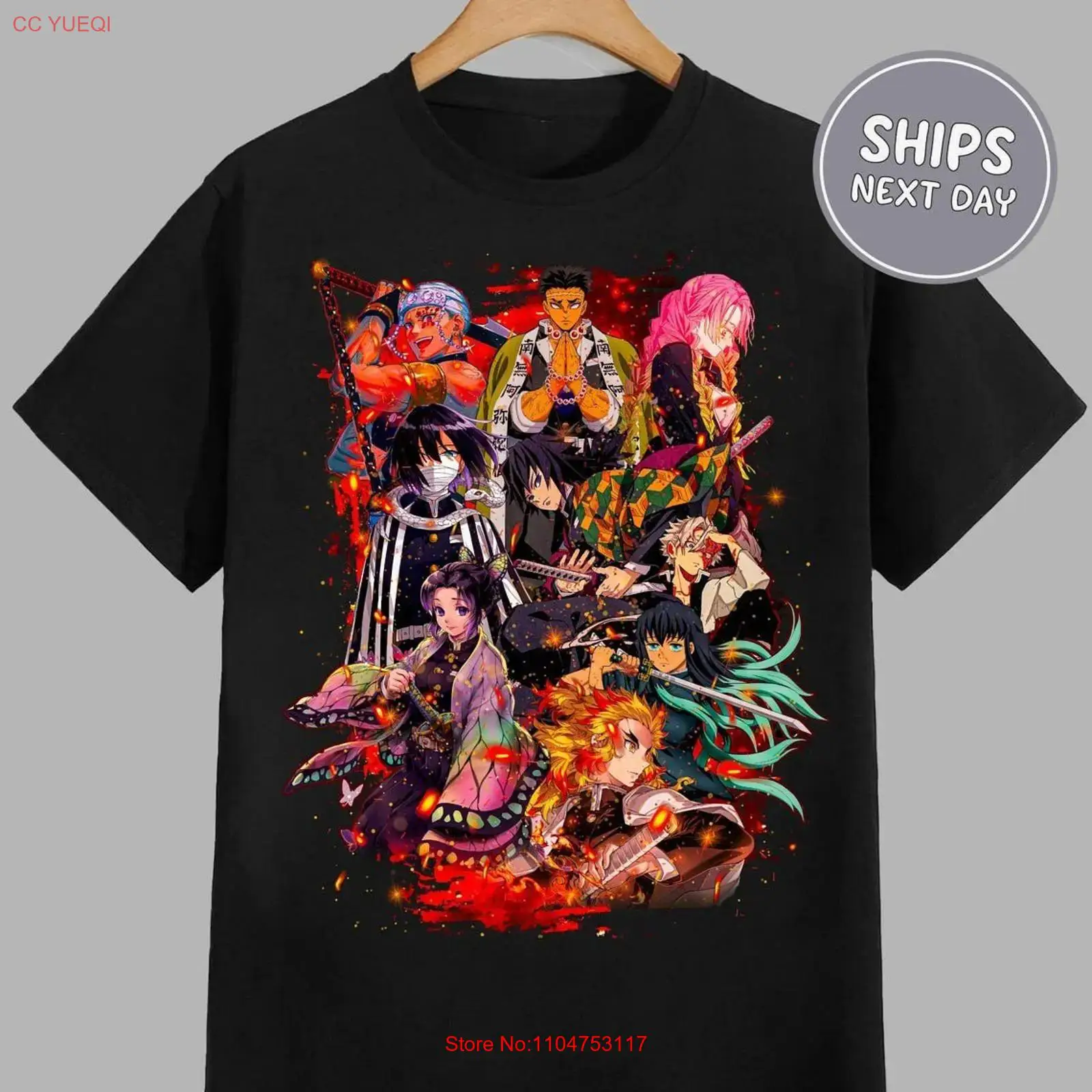 Anime Themed Merchandise - T-shirt Demon Slayer Anime vintage délavé